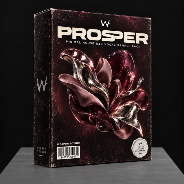 Prosper minimal house R&B vocal sample pack box by Weapon Sounds