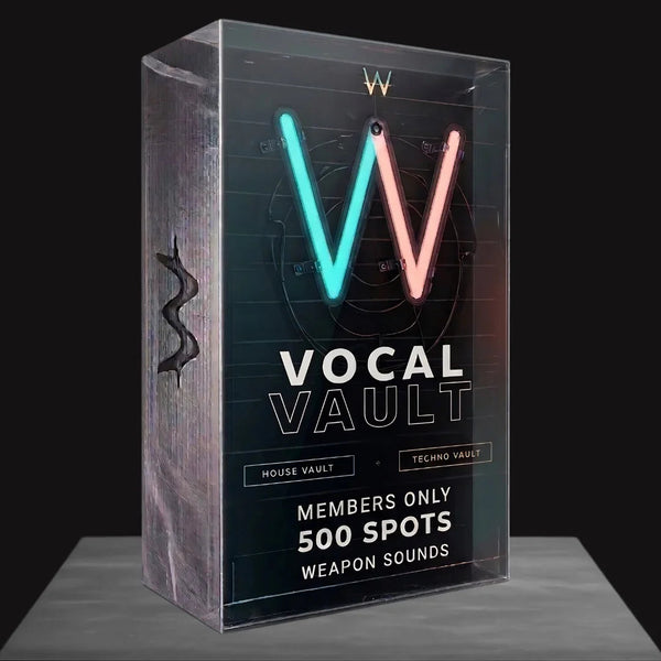 Vocal Vault monthly vocal subscription by Weapon Sounds, separate house and techno vaults, 500 members per vault